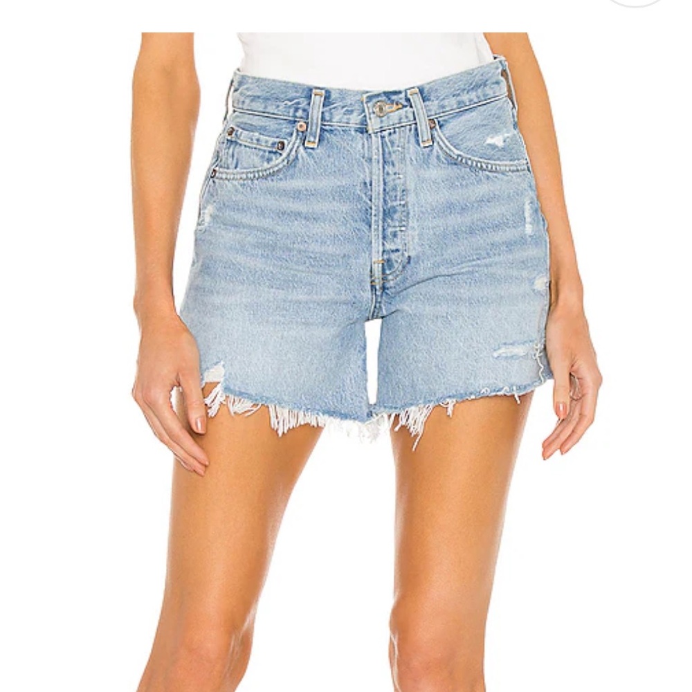 Agolde long Parker jean shorts